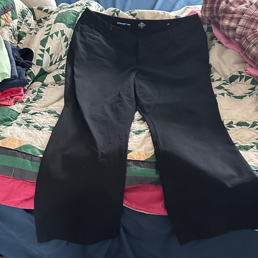 St. John's Bay Black Straight Leg Pants